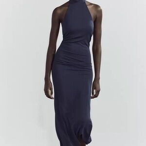 Zara Navy Blue Maxi Dress